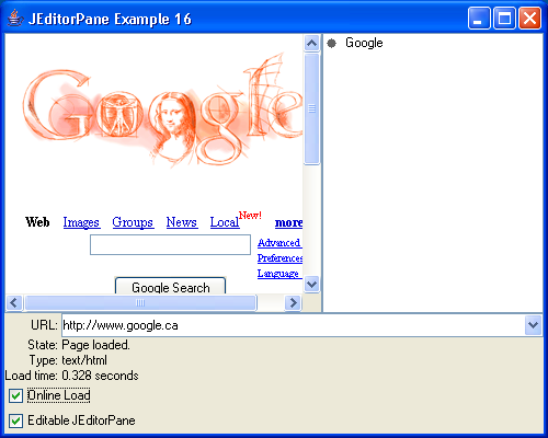 JEditorPane Example 16