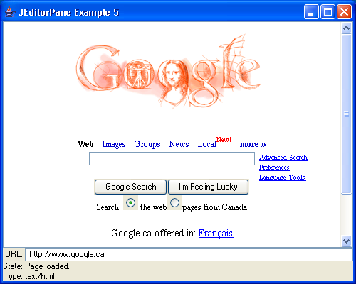 JEditorPane and the Swing HTML Package 5
