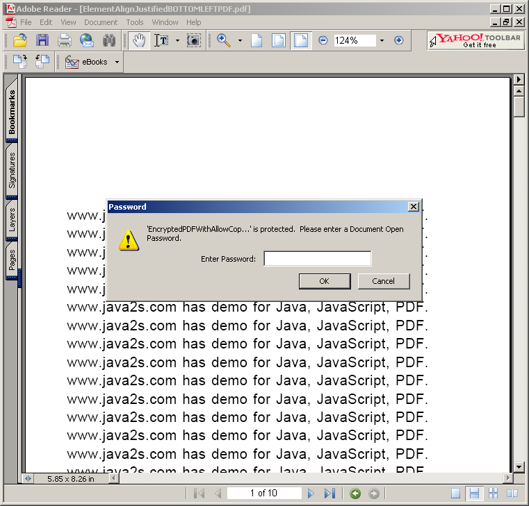 Encrypted PDF: AllowCopy, Printing