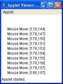 Applet event tester