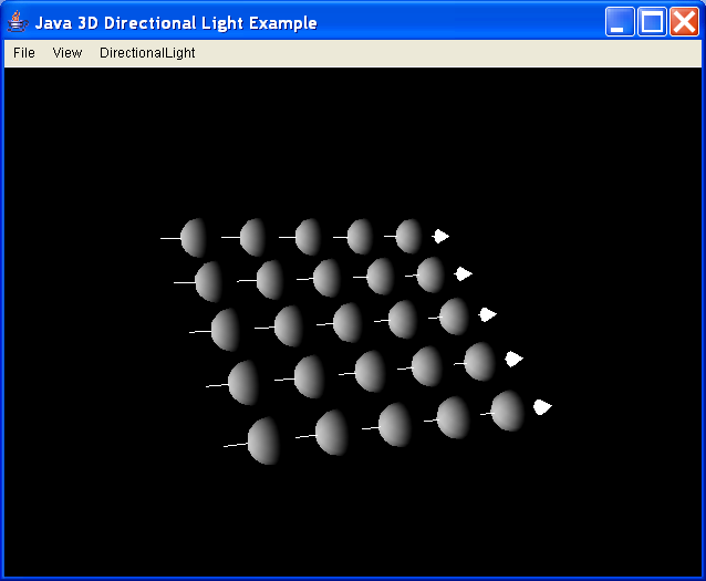 ExDirectionalLight - illustrate use of directional lights