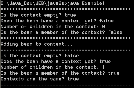 JavaBean: BeanContextSupport