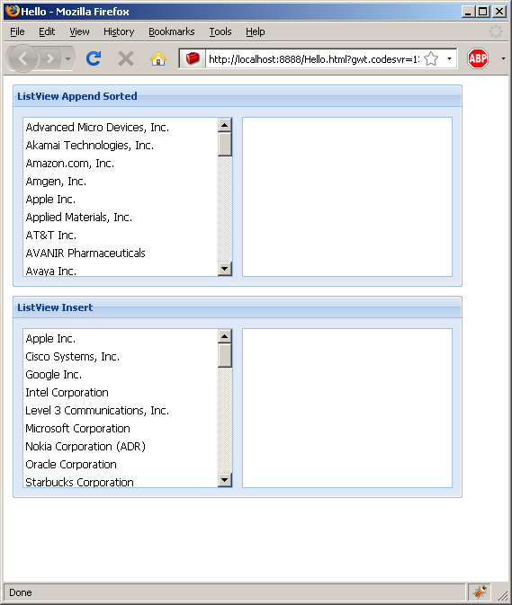 Drop and drop to a sorted ListView (Ext GWT)