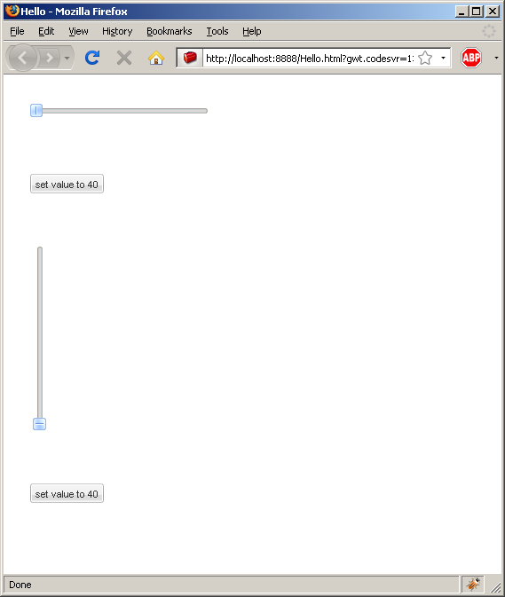 Set value for Slider (Ext GWT)