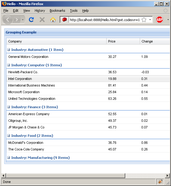 Using GroupingView to display grouped grid data (Ext GWT)