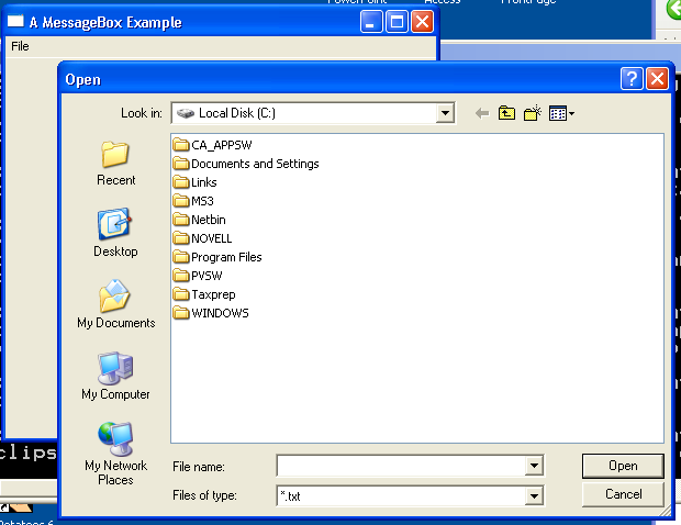 File Dialog Example