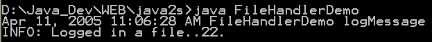 Java log: File Handler Demo