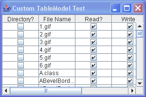 Custom table model, File data based Model