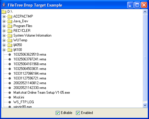 File Tree Drop Target