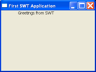 First SWT: Label