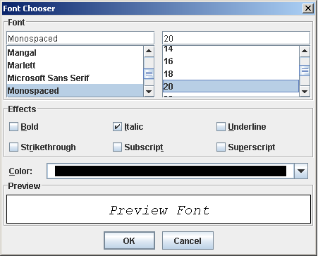 Advanced Font Chooser revised by pole