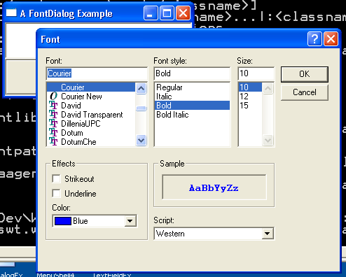 Font Dialog Example