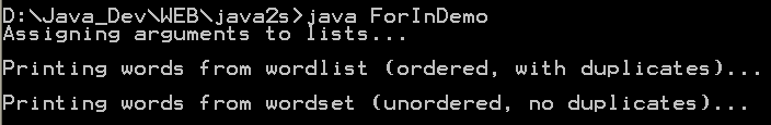 Java for in (forin) with Collection