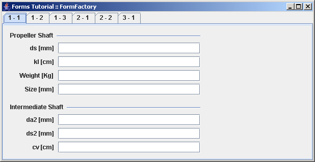 The use of Factories as provided by the Forms framework