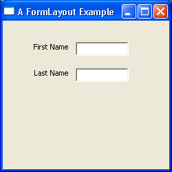 FormLayout Example