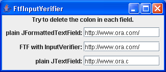 Using an InputVerifier with a formatted textfield
