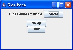 Demonstrate use of GlassPane