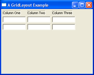 GridLayout Example 2