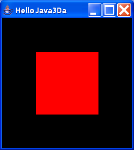 HelloJava3Da renders a single, rotating cube