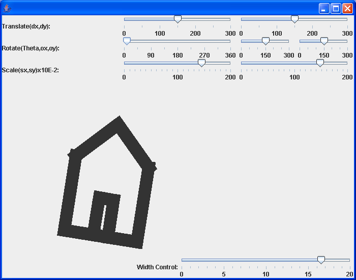 Line transformation, rotation, shear,scale 