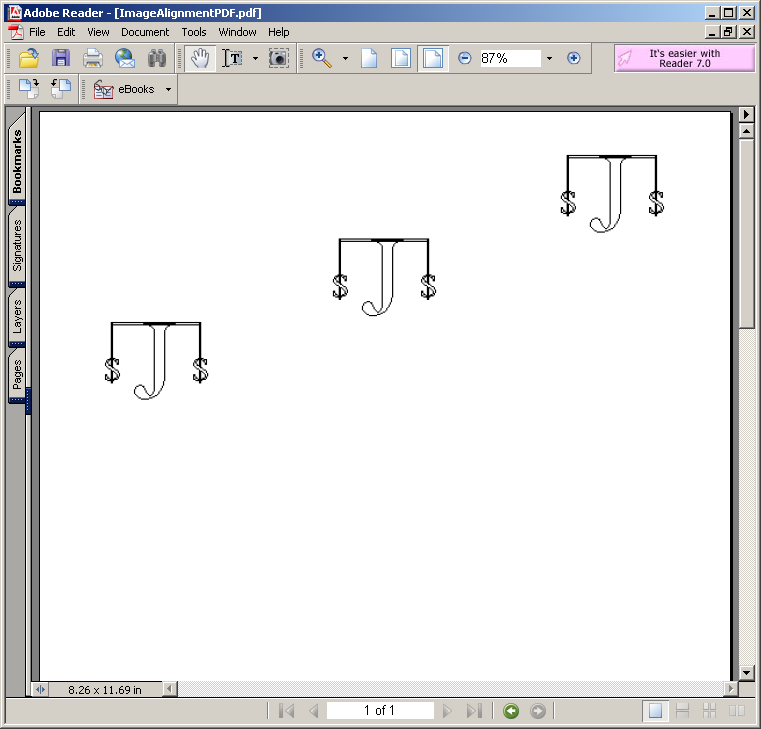 Image Alignment in PDF document