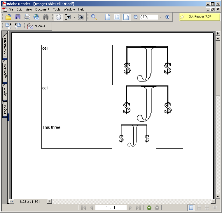 Adding PNG to table cell