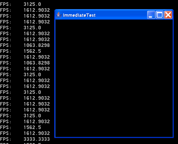 Renders a PointArray in Immediate Mode and outputs the FPS