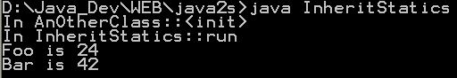 Show that you do inherit static fields