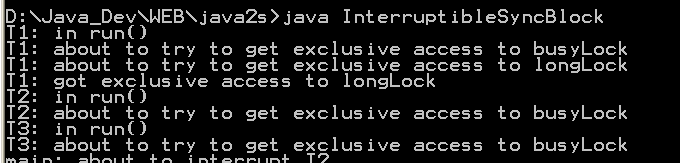 Interruptible Synchronized Block 