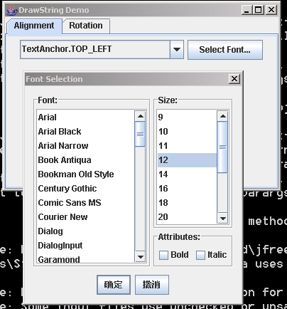 JFreeChart: Font Dialog