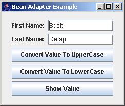 JGoodies Binding: Bean Adapter Example