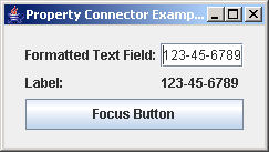 JGoodies Binding: Property Connector Example