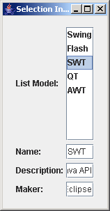 JGoodies Binding: Selection In List Bean Channel Example