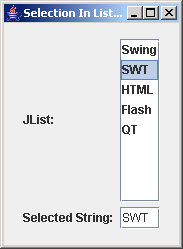 JGoodies Binding: Selection In List Model Example