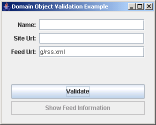 Validating Domain Object Example