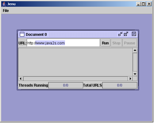 Jenu is a Java based URL checker