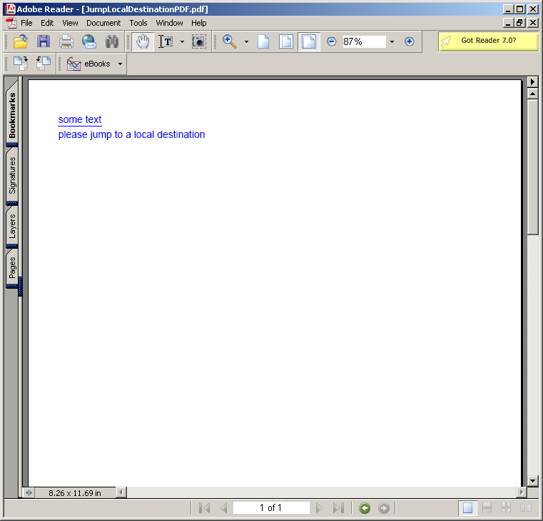 Pdf action: jump locally