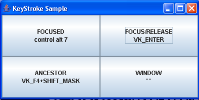 KeyStroke Sample