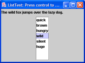 This program demonstrates a simple fixed list of strings