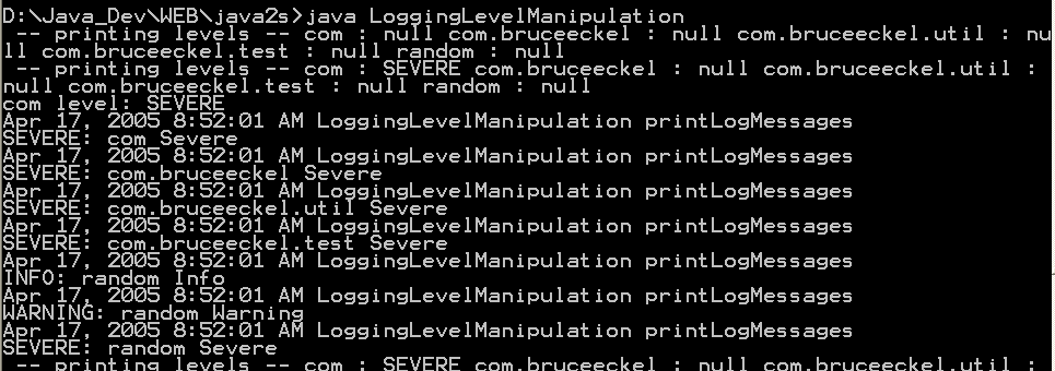 Logging Level Manipulation