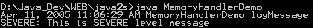 Java log: Memory Handler Demo