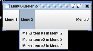 Menu Glue Demo