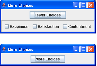 Demo to show a way of having More Choices or Less Choices