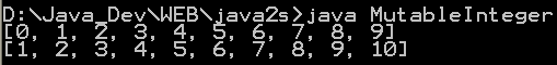 Implements an integer object wrapper which allows changing the integer value.