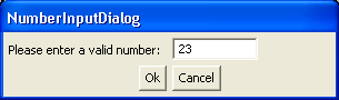 Number Input Dialog