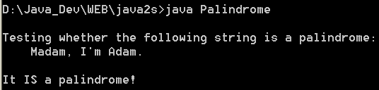 Palindrome with StringBuilder