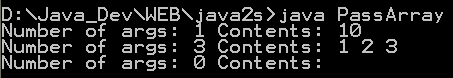 Old style: Use an array to pass a variable number of arguments