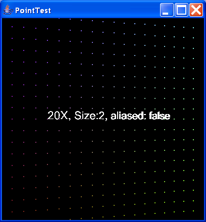 Illustrates rendering Java 3D points in a variety of styles