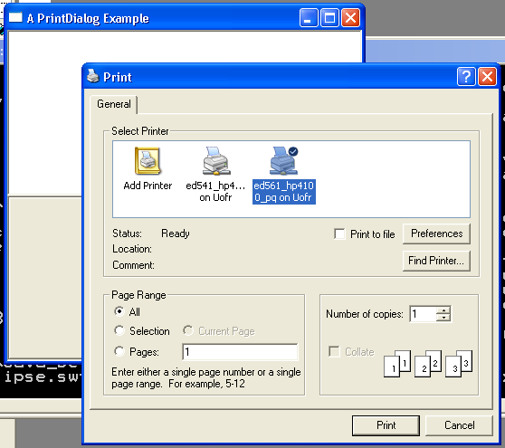 Print Dialog Example