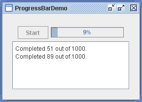ProgressBar Demo: long task